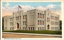 New Public School, Media Pennsylvania c1914 Vintage Postcard N04 picture