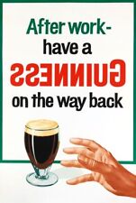 Guinness Beer - After Work, On The Way -  NEW Sign 12