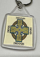 Vintage First Last Family Person Name Dennis Named History Genealogy Keychain picture