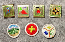 LOT OF 7 Vintage Boy Scouts Of America BSA Award Merit Patches And Slides picture