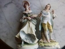 Vintage Lefton George & Elaine Colonial Figurines Beautiful Porcelain picture