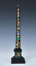 HUGE Victorian Marble Pietra Dura Obelisk,  21 3/4