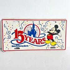   Walt Disney World 15 Yrs  Mickey Mouse Metal Raised Graphics License Plate picture