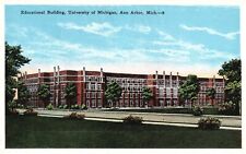 Postcard MI Ann Arbor University of Michigan Educational Bldg Vintage PC H4914 picture