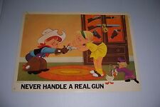 1967 DISNEY HOME SAFETY POSTER NEVER HANDLE A REAL GUN 18