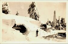 Vintage EKC Mt. Wilson Hotel Big Snow RPPC Post Card  -  A10 picture