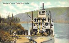 AK~ALASKA~WOODING UP ON THE TANANA RIVER STEAMER~EARLY picture