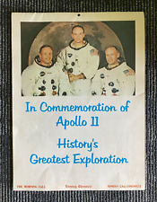 Vintage 1970 Apollo 11 Moon Landing Commemorative Calendar All Pages picture