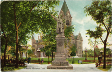 Columbus Monument Court House Square Scranton PA Divided Postcard c1913 picture