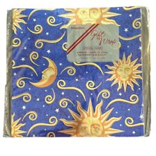 Vintage Celestial Gift Wrap Metallic Sealed NOS Sun Moon Stars Rare Purple Gold picture