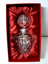 New Bohemia Crystal Perfume Bottle Shell Design & Stopper Bohemia Czech Republic picture