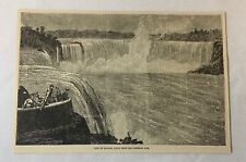 1883 magazine engraving ~ VIEW OF NIAGARA FALLS FROM THE AMERICAN SIDE ~New York picture
