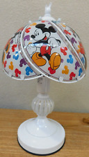 VTG Rare Mickey Mouse & Minnie White & Glass Disney Touch Table Lamp Complete picture