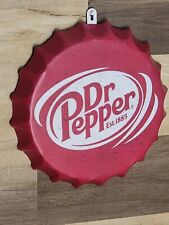 Dr Pepper Est. 1885  Large bottle cap metal  sign  for man cave Bar Decor Soda  picture