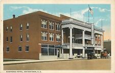 Watertown South Dakota~Kampeska Hotel~Large Columns and Balconies~1920s Postcard picture