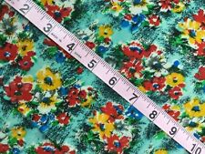 Vintage SILK Floral Fabric 32Wx128L 1930s-1950s Crepe Texture LOVELY picture