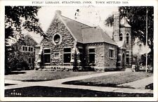 Postcard Public Library in Stratford, Connecticut picture