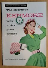 VINTAGE 1958 KENMORE AUTOMATIC DRYER OWNERS MANUAL - UNUSED CONDITION INTACT picture