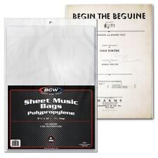BCW Sheet Music Bags & BCW Sheet Music Boards (12 SINGLE BAGS & 12 BOARDS COMBO) picture