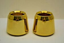 A Pair of Solid Brass Candle Followers 1 1/2