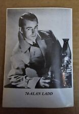 Bintak Film Stars - #74 Alan Ladd - Italy - 50's Rare Movie Card Sticker  picture