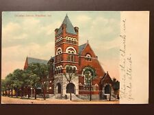 Postcard Frankfort IN c1910 - Christian Church - Flag Cancel picture
