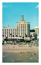 Vintage Miami Beach Florida Postcard Sea Isle Hotel Gold Coast Beach picture