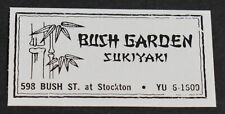 1969 Print Ad San Francisco Bush Garden Sukiyaki 598 St Stockton Art Restaurant picture