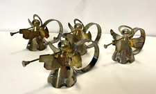Vtg. Lot Of 4 Royal Quality Silver Angel/Trumpet Napkin Holders Excellent Read picture