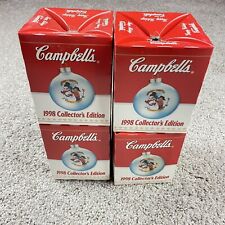 Campbells Soup Christmas Ornaments Vintage 1998 New In Box Lot Of 4 Collectors picture