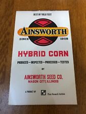 VINTAGE 1984 AINSWORTH HYBRID SEED CORN NOTEBOOK MASON CITY IL CHARTS CALENDARS  picture