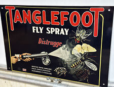 Heavy Vintage Style Tanglefoot Fly Spray Steel Metal Top Quality Sign picture