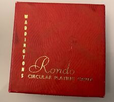 Vintage Rondo Waddingtons Circular Playing Cards Round Industrial Gear Tax Stamp picture
