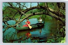 Berrien Springs MI-Michigan, Canoeing On The St Joseph River, Vintage Postcard picture