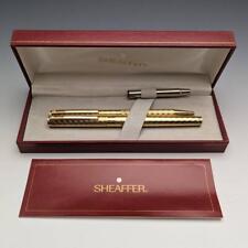 Us Vintage Schafer Fountain Pen Gold Plated Ballpoint Set W/ Case picture