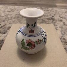 Vintage Menegatti Firenze Ceramic Handpainted Italian Pottery Vase 4.5” - 1980's picture