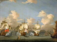 Art Oil painting Peter_Monamy-The_Battle_of_Cape_Passaro seascape sail boa picture