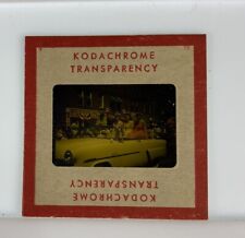 Vintage Kodachrome Transparency Original 35 mm Photo Girls On Back Of Car Parade picture