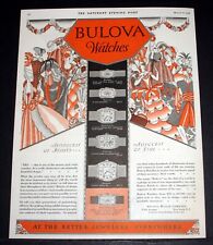 1928 OLD MAGAZINE PRINT AD, BULOVA WATCHES, AT THE BETTER JEWELERS EVERYWHERE picture