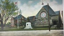 1906 Newport RI Postcard Soldier's Monument 1st Presbyterian Church Undivided picture