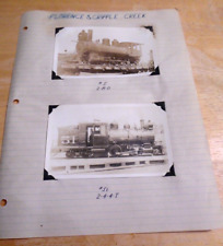 PR 1930'S ORIG B/W PHOTOGRAPHS FLORENCE & CRIPPLE CREEK  RAILROAD TRAINS picture
