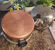 Vintage Revere Ware 6qt Copper Clad Domed Stock Pot Dutch Oven Sits Flat No Dent picture