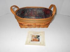Longaberger  2001 Autumn Reflections Small Daily Blessings Basket w/ Liner & Pro picture