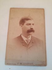 Cabinet Photo 1890s JM Greene Photo Cleveland Oh. Well Groomed Man Antique picture