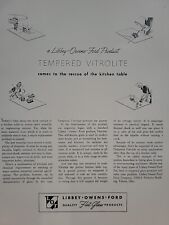 1942 Libbey-Owens-Ford Vitrolite Fortune WW2 Print Ad Q4 Flat Glass Toledo picture