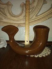 Vintage art pottery pipe stand figural whale or fish german holder picture