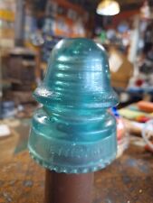 Petticoat Glass Insulator H G Co Patent May 2 1893 Aqua Green Drip Point Base picture