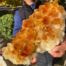 5.86LB LARGE Natural citrine Quartz Crystal Cluster raw Healing Mineral Spe picture