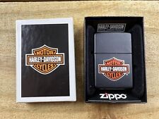 NEW Zippo 2010 Harley Davidson Logo Single Torch Butane Lighter Black Matte picture