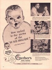 1948 Gerber's Baby Food Print Ad National Baby Week Bib picture